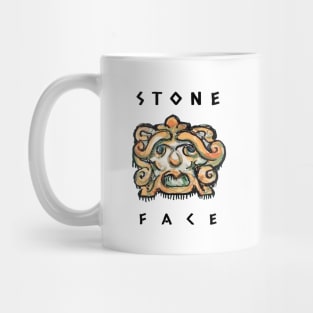 Stone Head Vintage Sculpture Face Mug